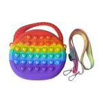 Push Bubble Girls Pop Shoulder Bag , Relieve Stress Pop Fidget Purse