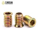 SS304 Wood Insert Lock Nut Hexagon Socket Color Zinc Plated