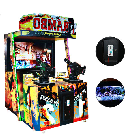 Adult Simulator Shooting Arcade Games Machines , New Rambo Stand Up Arcade Machine