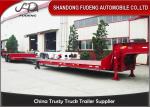 3 Axles Warranty Extendable Lowboy Trailer High Strength Steel Material