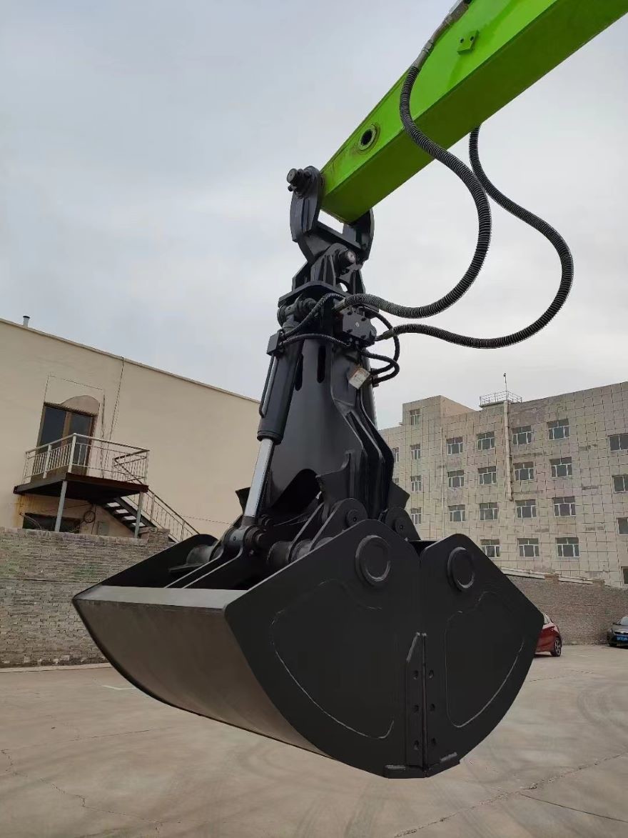 Excavator Hydraulic Rotating Grab , Excavator Clamshell Bucket Attachment