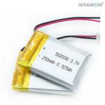 Long Lifespan NCM Battery Cells 0.925Wh 502030 601535 3.7V 250mAh Durable