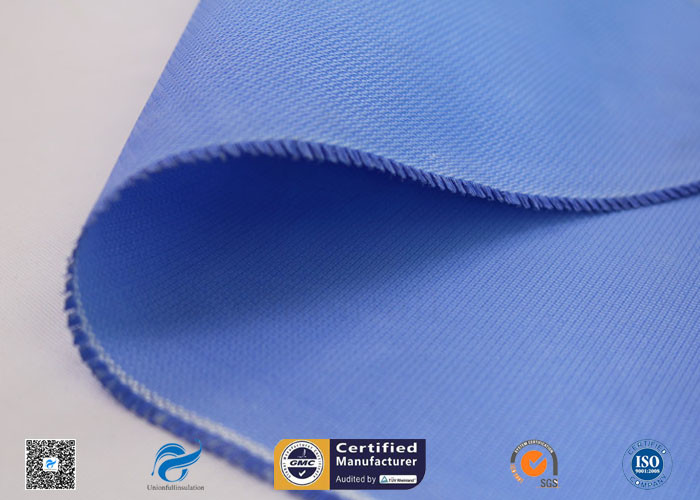 Double Sides Blue Silicone Coated Fiberglass Cloth Temperature 260℃