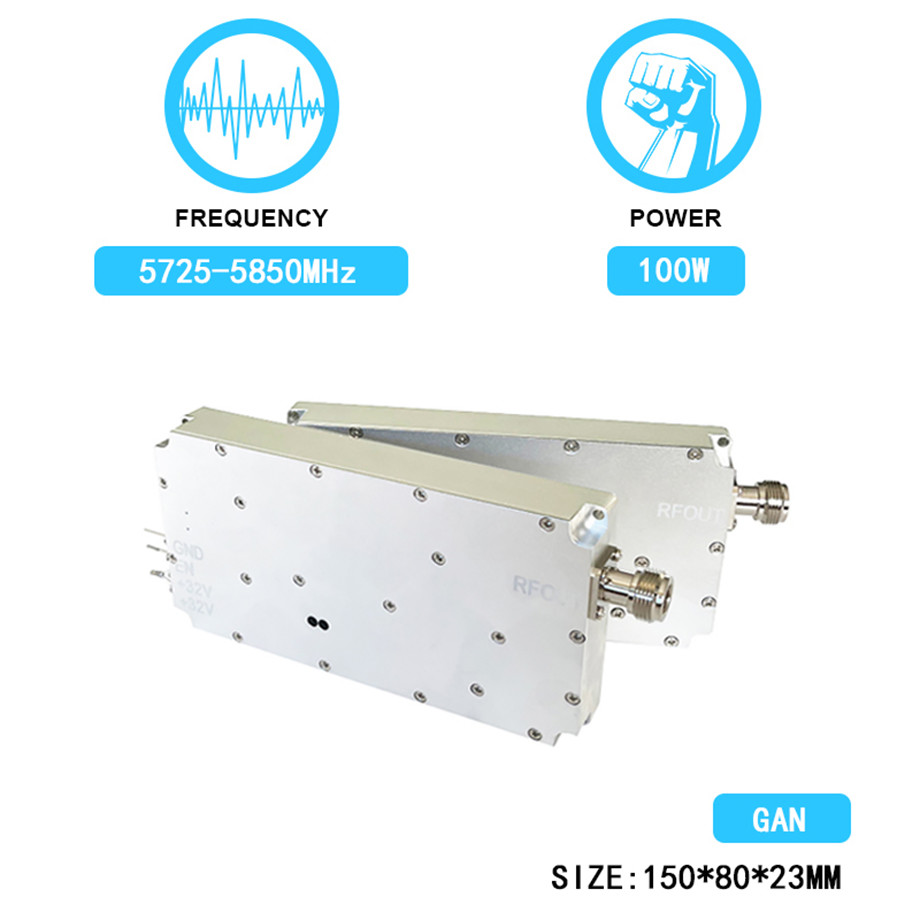 Anti Drone Module 100W 5.8g Jammer Interceptor Blocking Antidrone Jamming Module With GAN And Isolation Protector