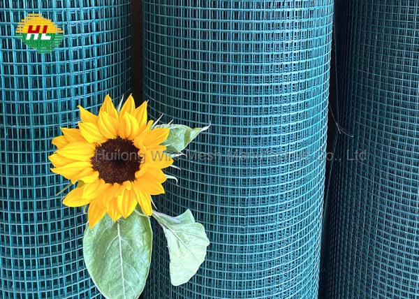 Green PVC Coated 1/2in x 48in x 100ft PVC Coating Wire Fence, For Fencing Around