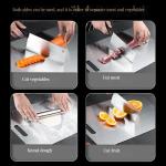 Multifunctional Bamboo Cutting Board for Household Dual Sided Stainless Steel