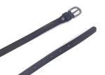 5/8" Vintage Ladies Leather Belts For Jeans Embossed 2 Rows Diamond With Pin