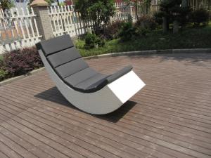 Quality Leisure Fashion White Poly Rattan / Resin Wicker Rocking Chair wholesale