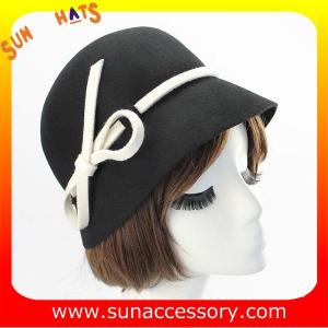 Quality Vintage hot sale cloche hats for ladies,100% Australia wool felt hats for women wholesale