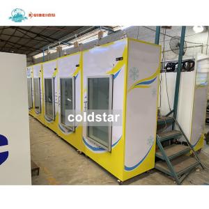 Quality Glass Door Air Cooled Bagged Ice Storage Bin Commercial Ice Cooler wholesale