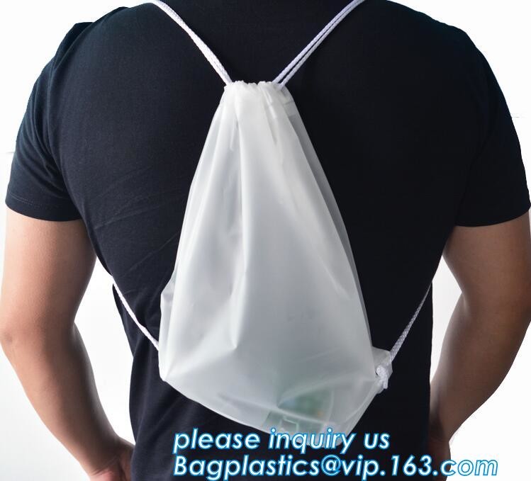 Biodegradable Eco-friendly cotton drawstring poly packaged bag for laundry used in hotel,Travel Carrying drawstring bags