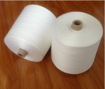 40/2 40/3 Raw White 100% Polyester Spun Yarn From China Manufacturer