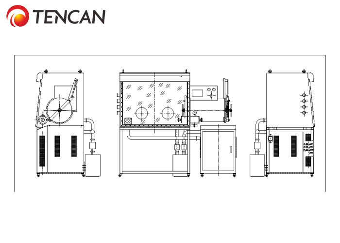 Purification System 2 Glove Ports Inert Atmosphere Glove Box Single Operating Sided