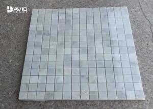 Quality Natural Color Carrara Mosaic Polished Marble Floor Tiles 196 Pcs / Sheet wholesale