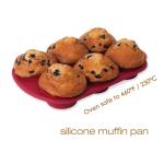 Nonstick FDA Heat Resistance Odorless Silicone 6 Cup Muffin Pan