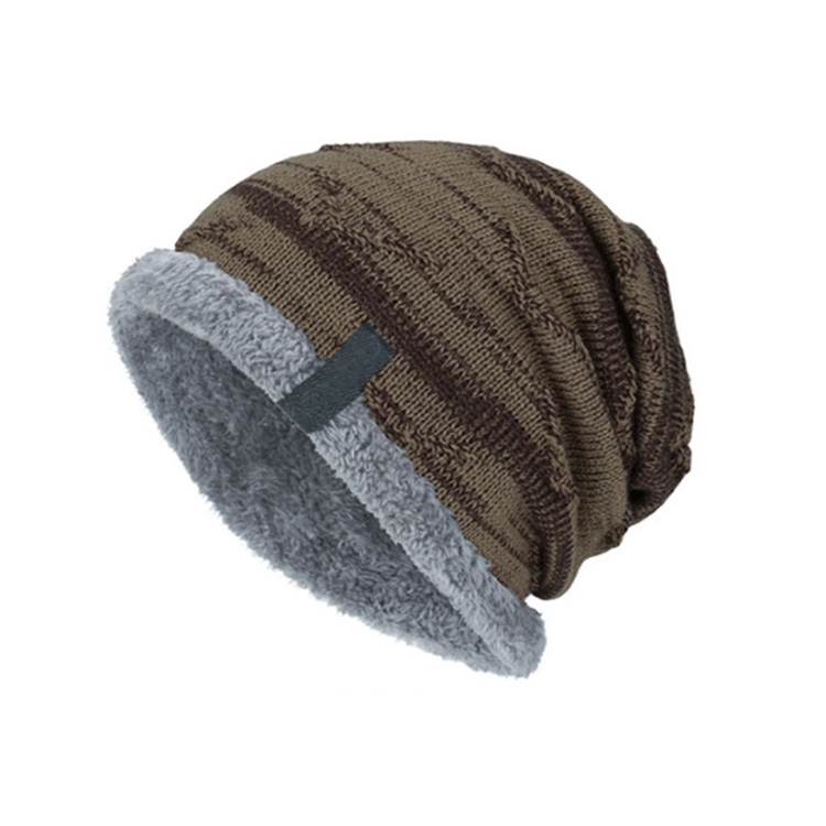 Slouch Wool Fleece Fur Knit Beanie Hats Foldable Unisex Outdoor Style