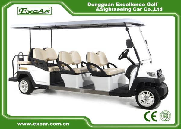Comfortable Electric 8 Seater Golf Cart For Sightseeing 114MM Grounding