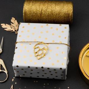 Quality Spotty Gold Stripe Wrapping Paper 85GSM Customized for gift package wholesale