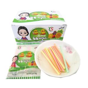 Quality Assorted Fruit Flavor Powdered Stick Energy Candy Pineapple Strawberry wholesale