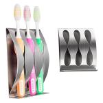 3 Holes Wall Mount Stainless Steel Toothbrush Holder Home Bathroom Accessories