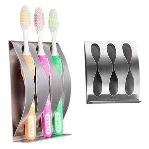 Quality 3 Holes Wall Mount Stainless Steel Toothbrush Holder Home Bathroom Accessories wholesale