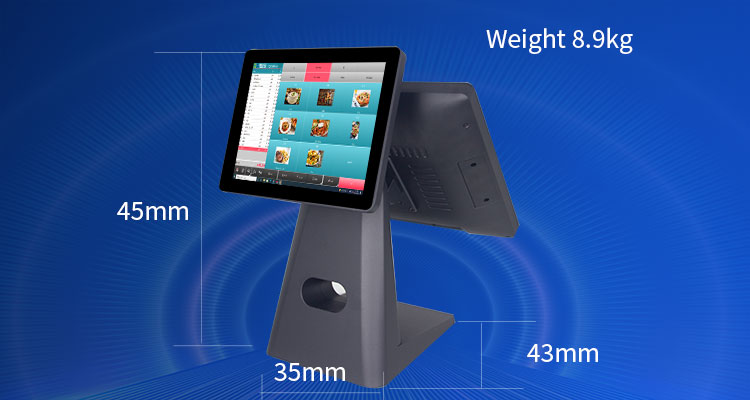 280A Retail POS System with External 58mm/80mm Thermal Printer and 15''/15.6'' Display