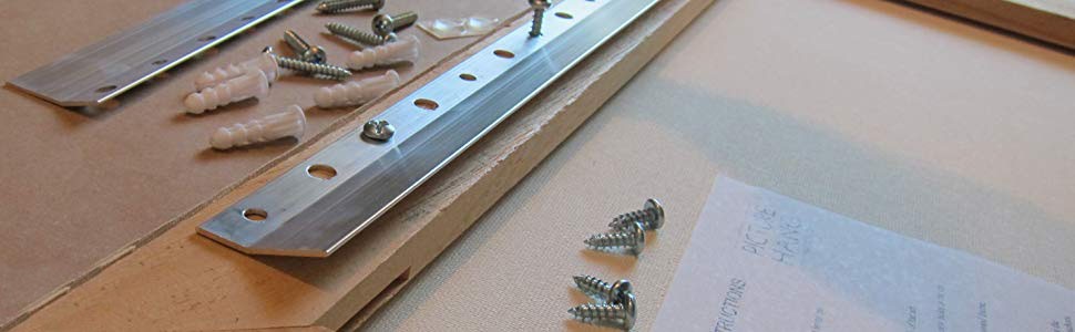 18 Inch French Cleat Hanger for Wall Mounting of Mirror Photo Shelf and Cabinet