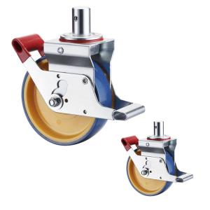 Quality 200mm 1540lbs Capacity Scaffolding Wheels With Steel Stem wholesale