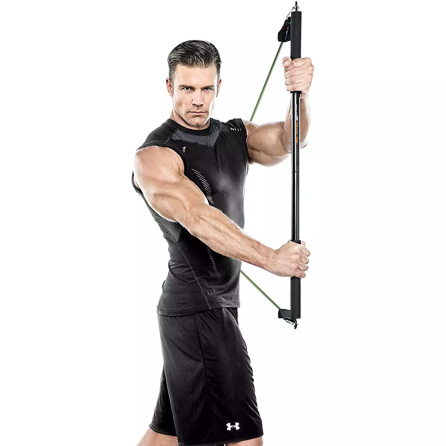 Custom 100cm Pilates Bar Kit With Resistance Bands Gym Yoga Exercise