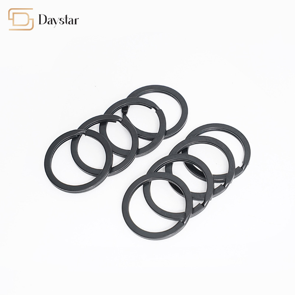 Heavy Duty Metal Key Rings , Flat Round Split Key Chains Rings