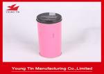 50 x 135 MM Metal Tea Tins With Lids , Pink Metal Storage Tins For Tea Packaging