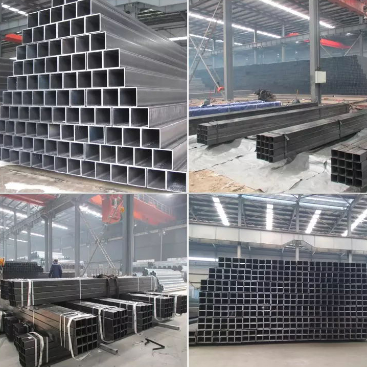Square Mild Steel Pipe Tube Hollow Section 3x3 4x4 4x8 Size