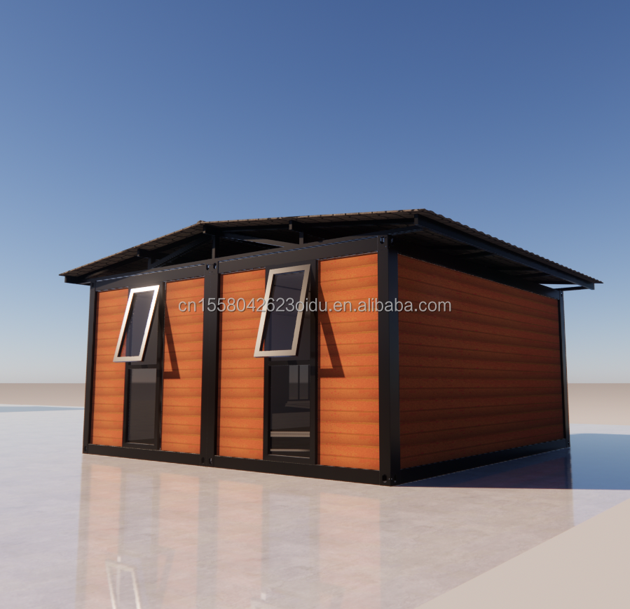 Removable Sandwich Panels Flat Pack Prefabricated Garden House for Easy Assembly and Transport in 20ft or 40ft Container
