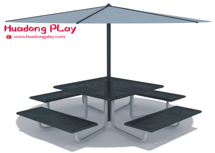 Beautiful Black Cast Iron Garden Bench Multi Seat For Playground Public Area