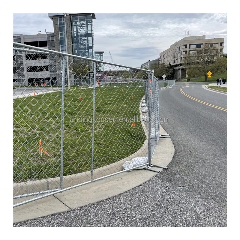 Galvanized and PVC Coated Standard Temporary Fence Panels for Roadway Safety Measures