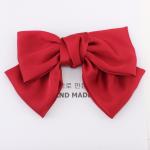 Satin Silk Hair Accessories Clips Butterfly Big Hair Bow Clips Girls 21cmx13cm