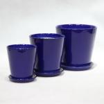Indoor Decor Handcrafted Orange Ceramic Pots With Drainage Holes
