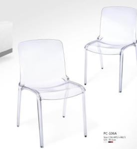 Quality transparent polycarbonate chair/ LeisureMod Laos Clear Modern Dining Chair wholesale