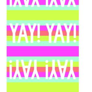 Quality Slant Collections Yay! 3ply Decorative Paper Napkins 1/4 Folded For Easter wholesale