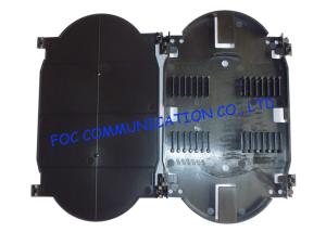 Quality ABS Plastic Fiber Optic Patch Panel Splice Tray Black , ODF / Splice Closure wholesale