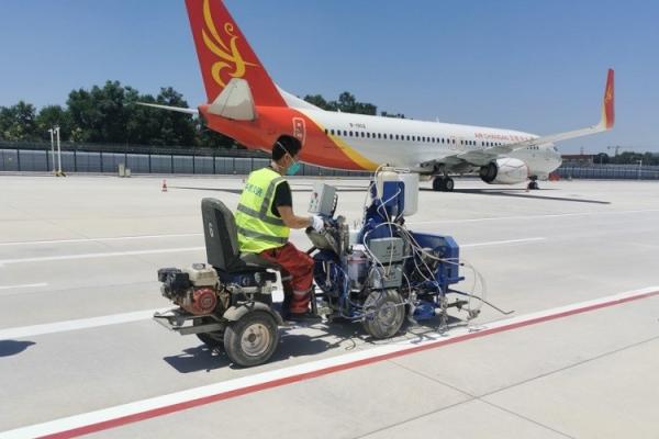 MMA Two Component Road Line Marking Machine Booster Pushing Thermoplastic