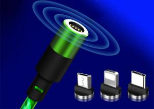 China LED Flowing 5V 3A 9V Usb Type C Magnetic Charging Cable on sale