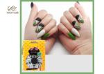 ABS Mixed Printing OEM ODM Green Stiletto Nails Long Coffin Shape
