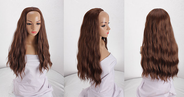 24’’ Synthetic Cosplay Wig Female Hairstyle Long Synthetic Wigs Curly Wavy Hair Wigs