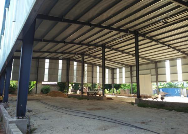 Cheap Prefabricated light Steel Frame Warehouse Construction Large Span Portal Structure Design for sale