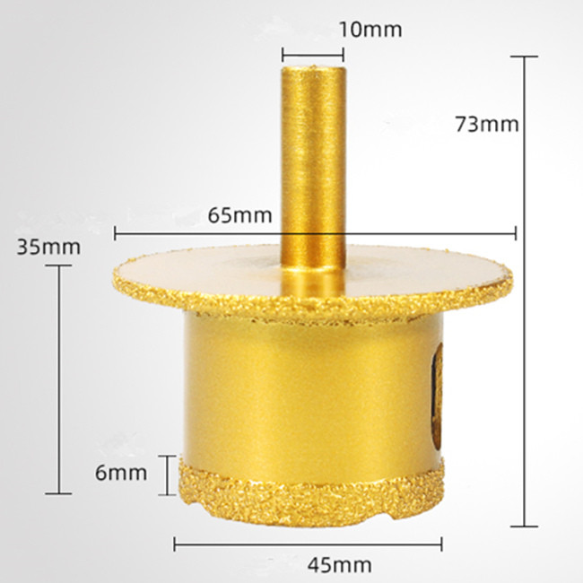 Round Chamfer Diamond Drill Core Bit For Granite 73mm 78mm