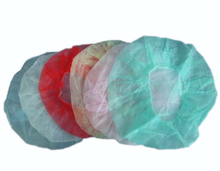 S&J Disposable non woven medical bouffant nurse cap elastic disposable cheap clip caps