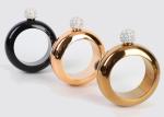 Ladies Outdoor Customized Alcohol Flask Bracelet Paste Drill Round Style
