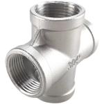 Stainless Steel 3/4" Female 4 Way Cross Cast Pipe Fitting Coupling for