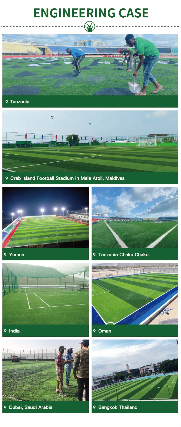 Shock Absorbing Durable Professional Grade Artificial Grass for Soccer Stadiums